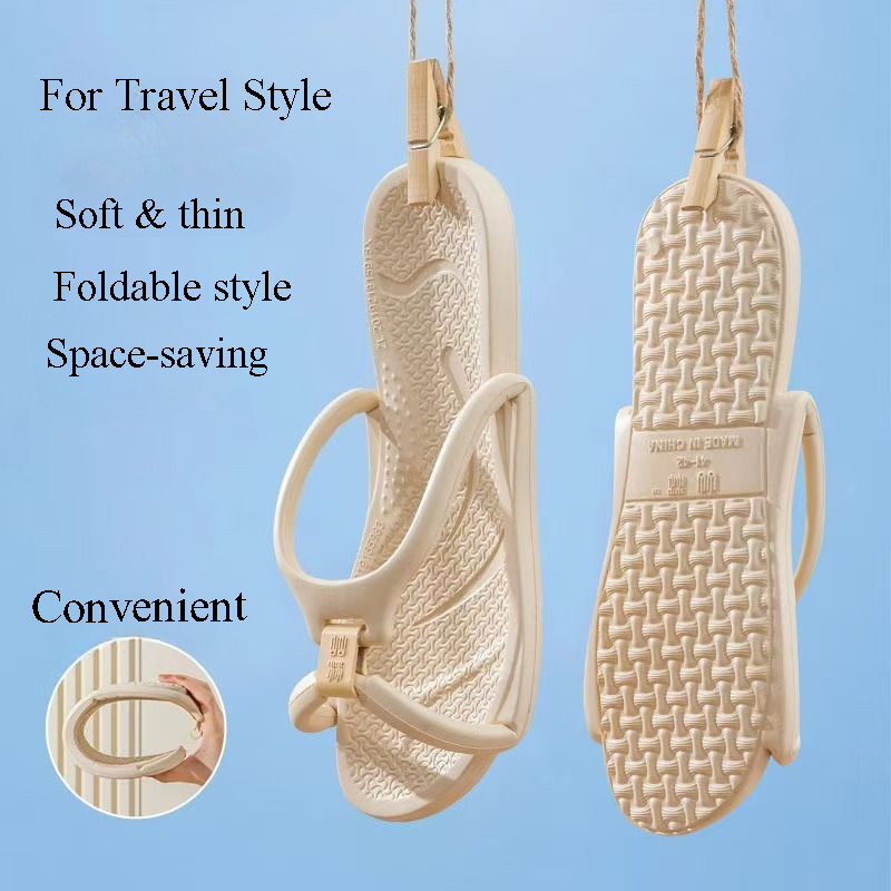 Mule Slip On - Chinelos de Viagem Dobráveis Unissex EVA,