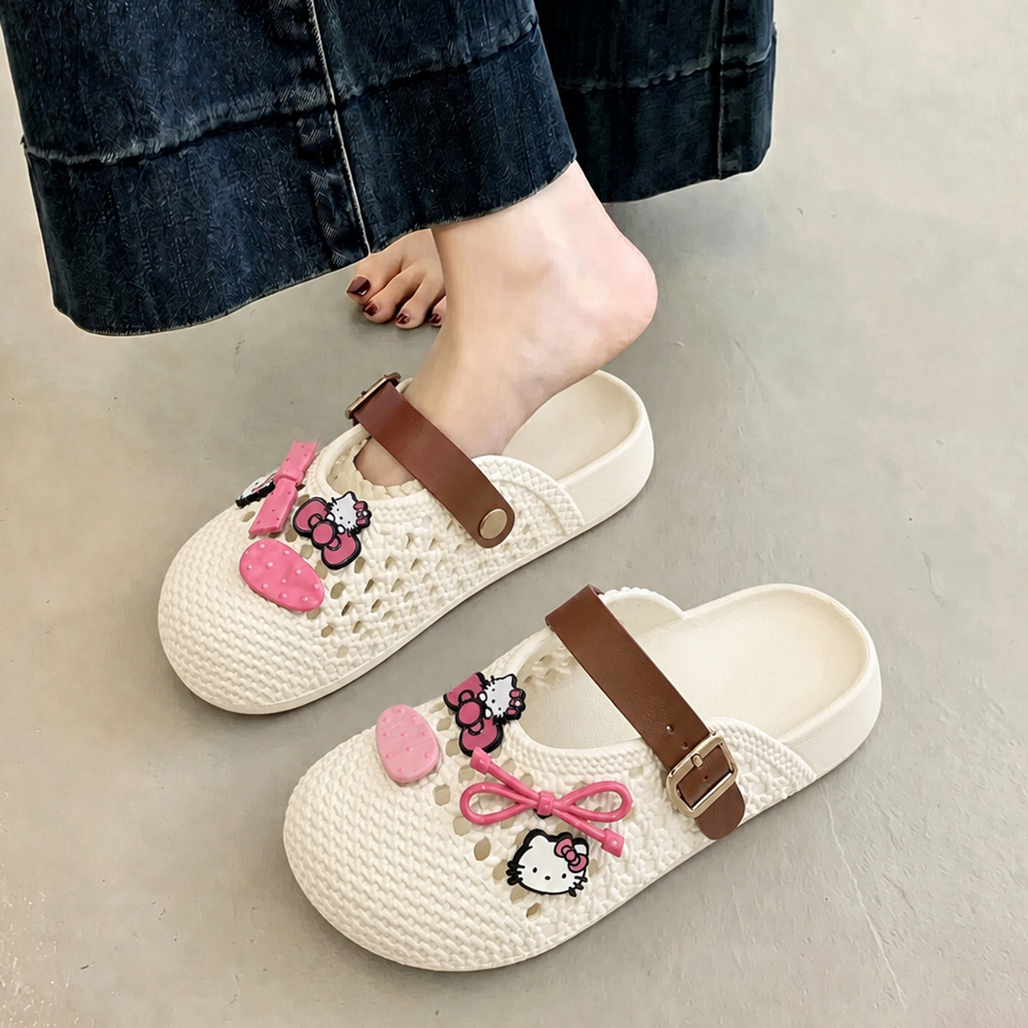 Chinelos femininos de verão, c - Mule Slip On avaliação e preço