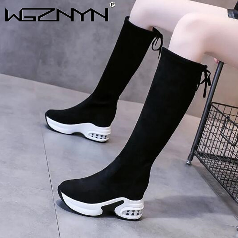 Inverno quente plataforma gros - Knee High Boots Women avaliação e preço
